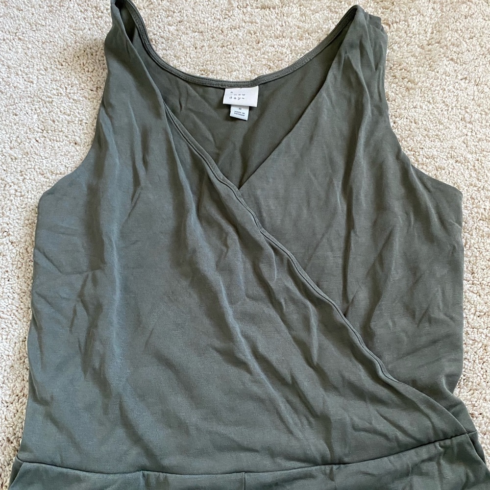 Womens Olive Green Romper